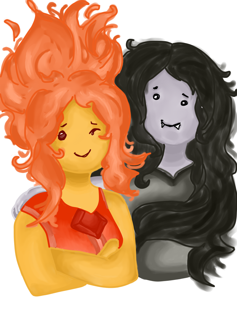 Request: Flame Princess and Marceline