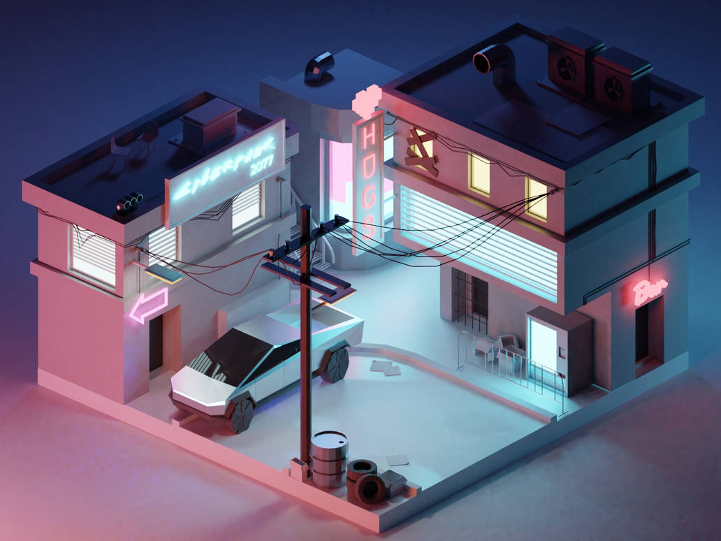 Cyberpunk Studio Rendering Cyberpunk render Cycles by Gwulchlorn on DeviantArt