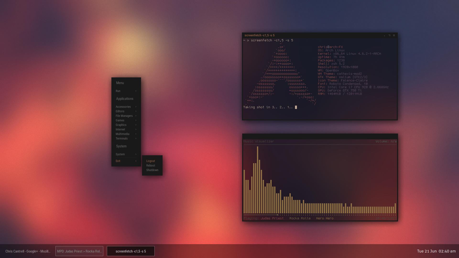 Arch + Openbox.