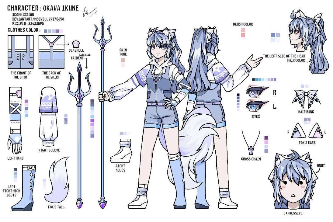 Commission Design Gacha Club Character Okawa Iku By Meowsuu On Deviantart