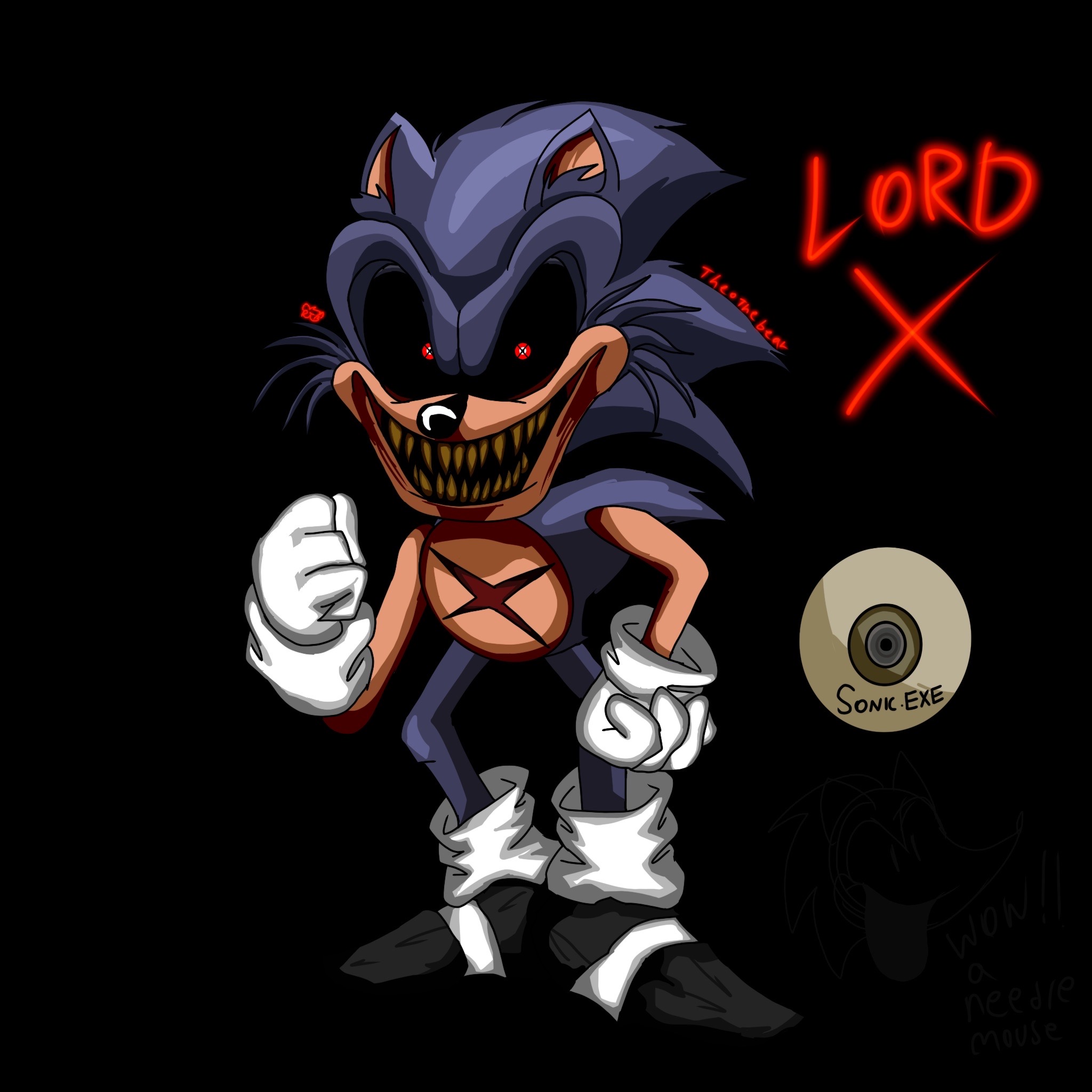 Sonic.EXE, Sonic PC port fan art by TheoTheBear87 on DeviantArt