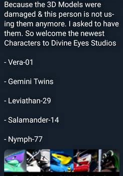 The new characters I have