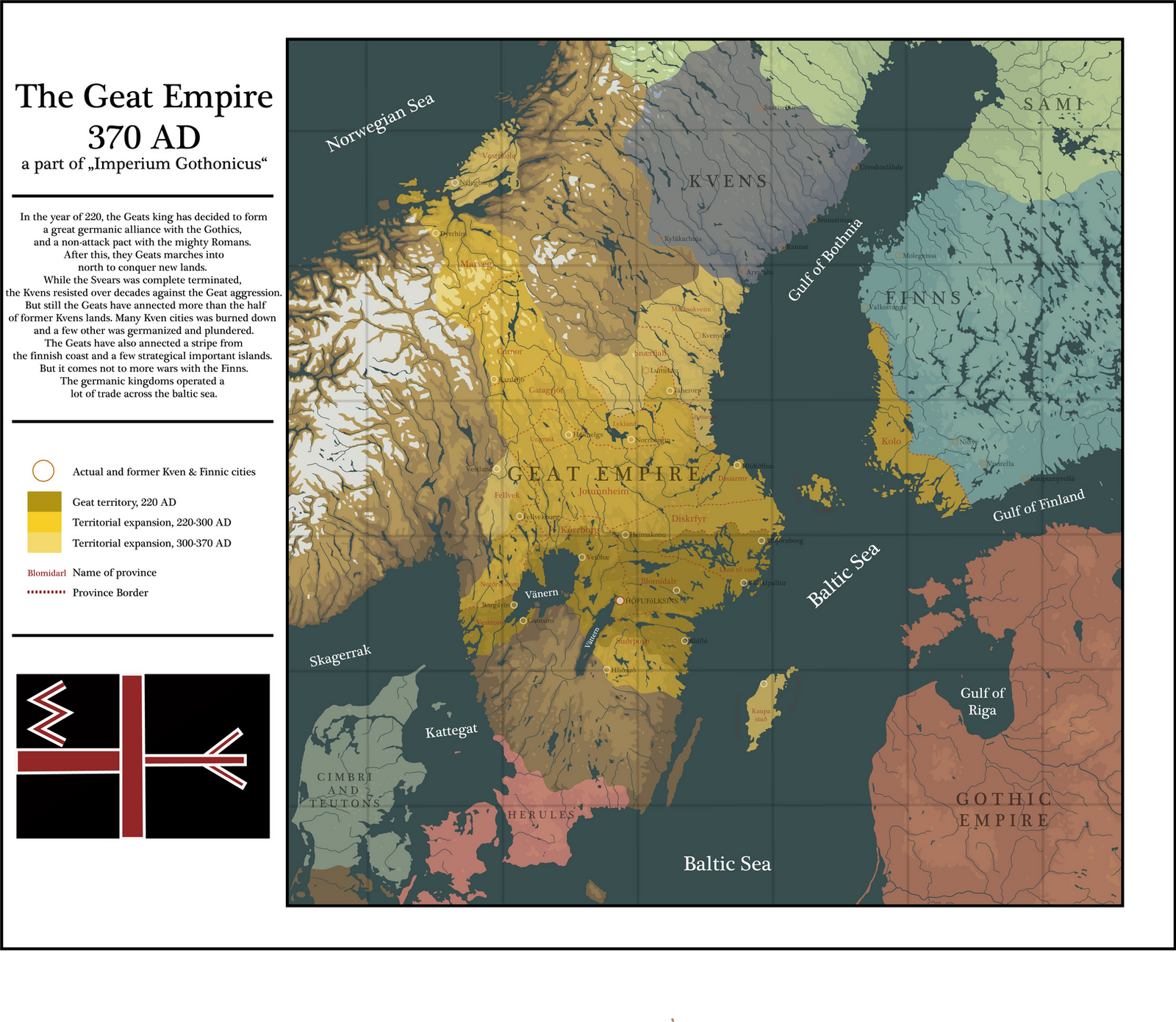 Geat Empire, 370 AD - Imperium Gothonicus Map 1