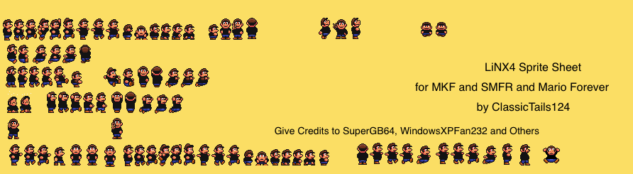 LiNX 4 Sprite Sheet by ClassicTails124 on DeviantArt