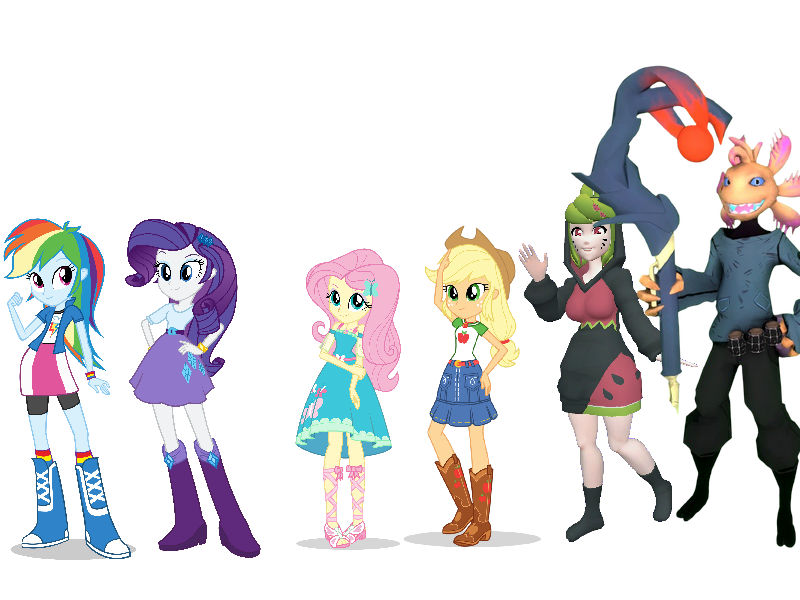 Axol and the Girls (V1) by ClassicTails124 on DeviantArt