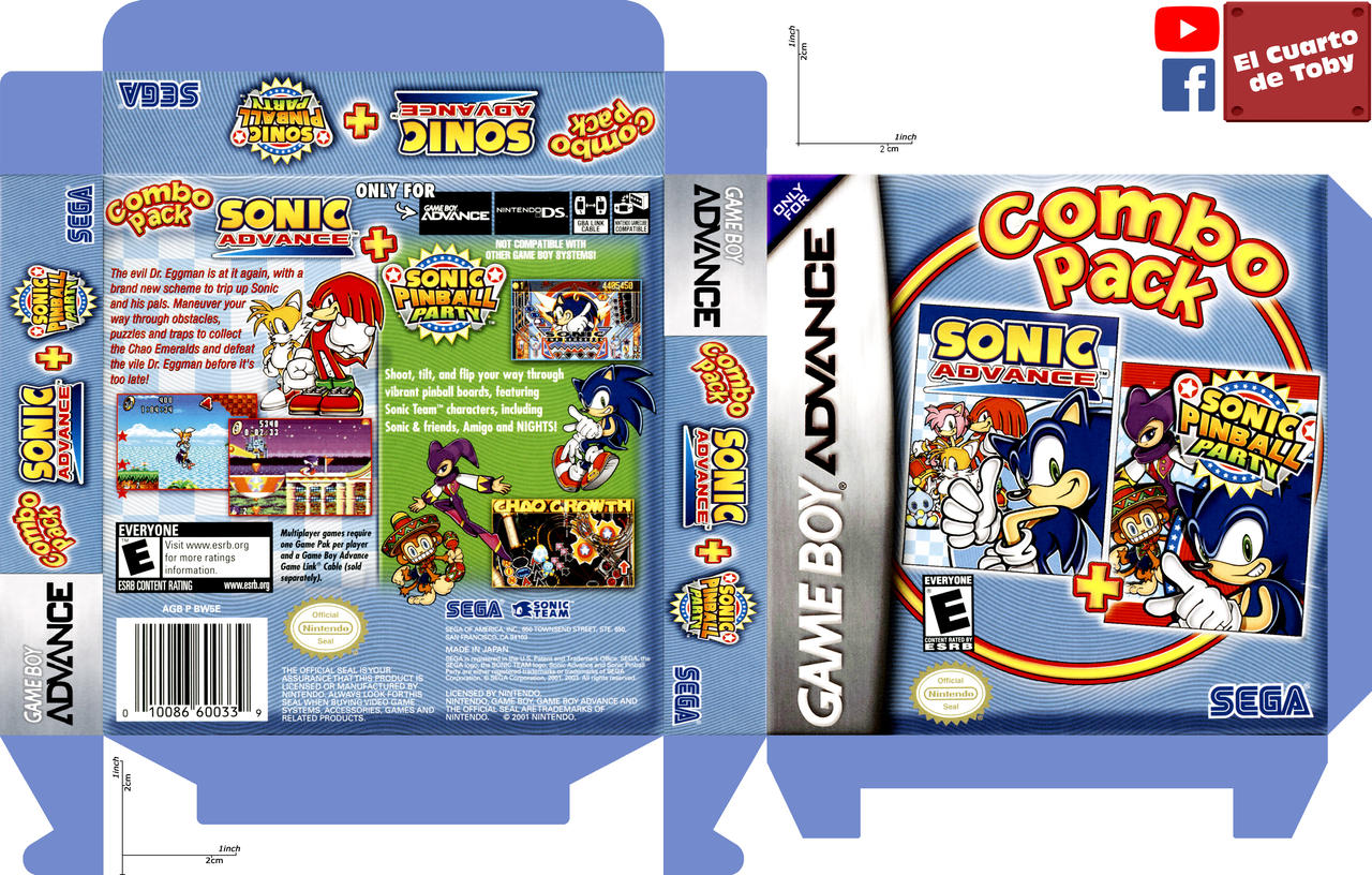 Game Boy Advance GBA Sonic Pinball Party & Sonic Battle Double Pack  Nintendo