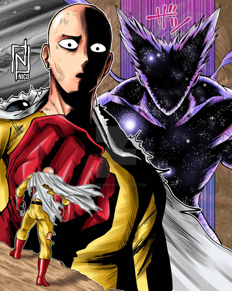 Saitama VS Garou by NicoDrawiing on DeviantArt