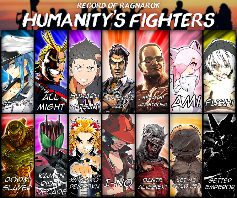 Record of Ragnarok Humanity's Fighters by JustanOtaku18 on DeviantArt