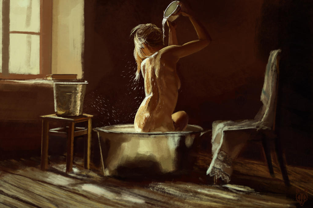 Study - bathing woman