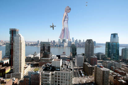Giantess Zendaya Steps On Manhattan
