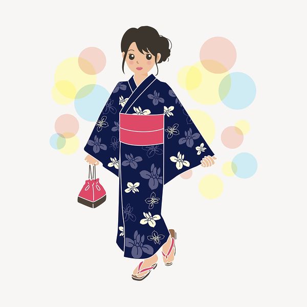 Kimono woman collage element, Japanese traditional by yacine35 on