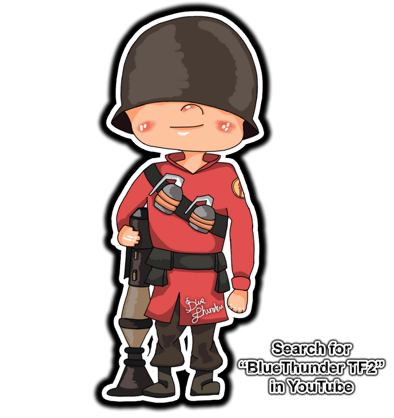Drawing TF2 characters! The Soldier! by BlueThunderIL on DeviantArt