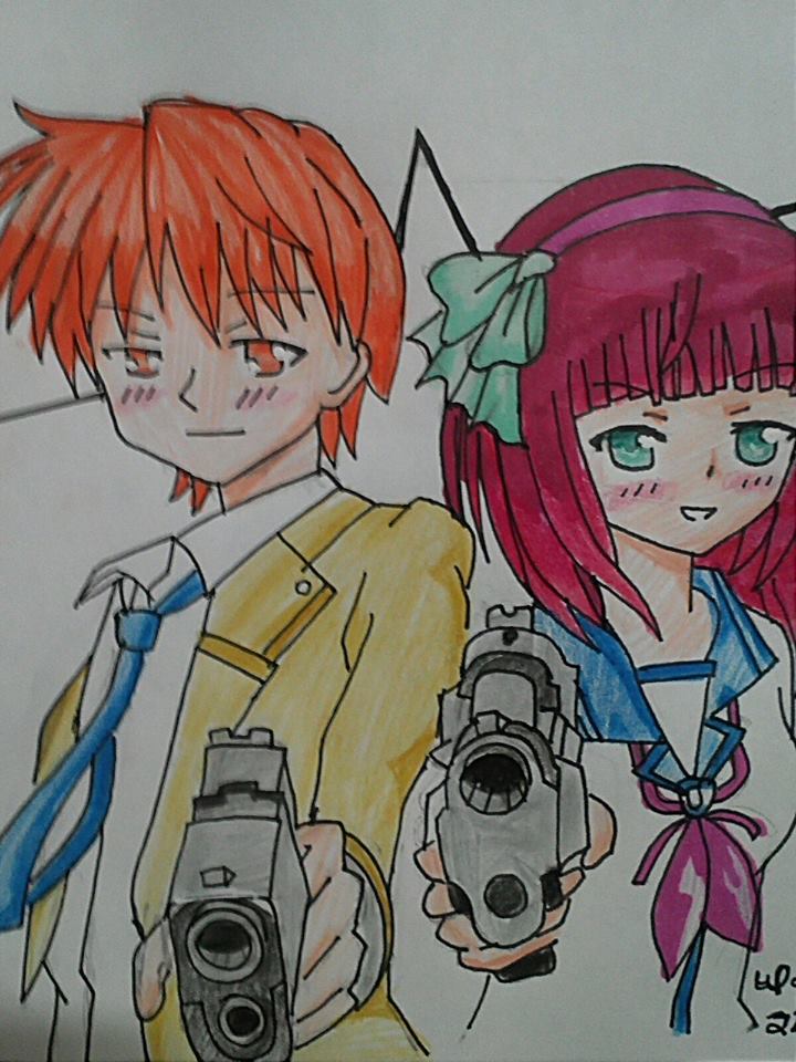 Angel beats! Otonashi and yuri ^^