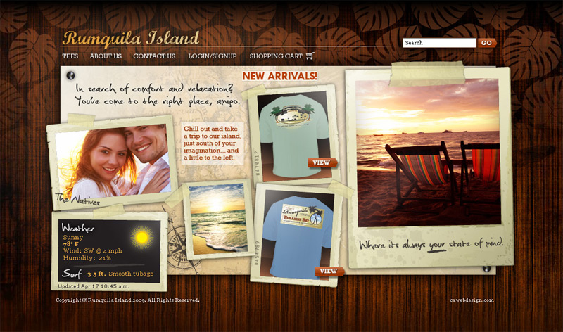 Rumquila Island Website Design