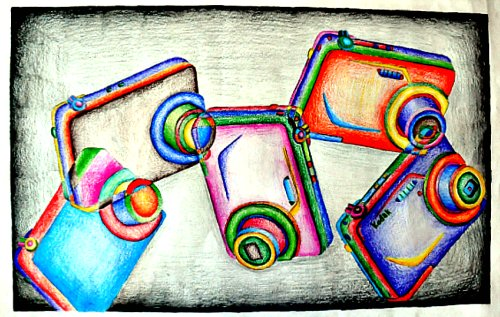 Camera Colored Pencil