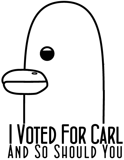 Vote for Carl sticker