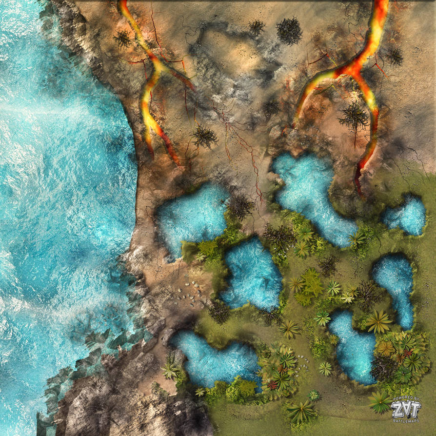 Остров рпг. DND Battle Map Volcano. Battle for Volcano Island. Island RPG.