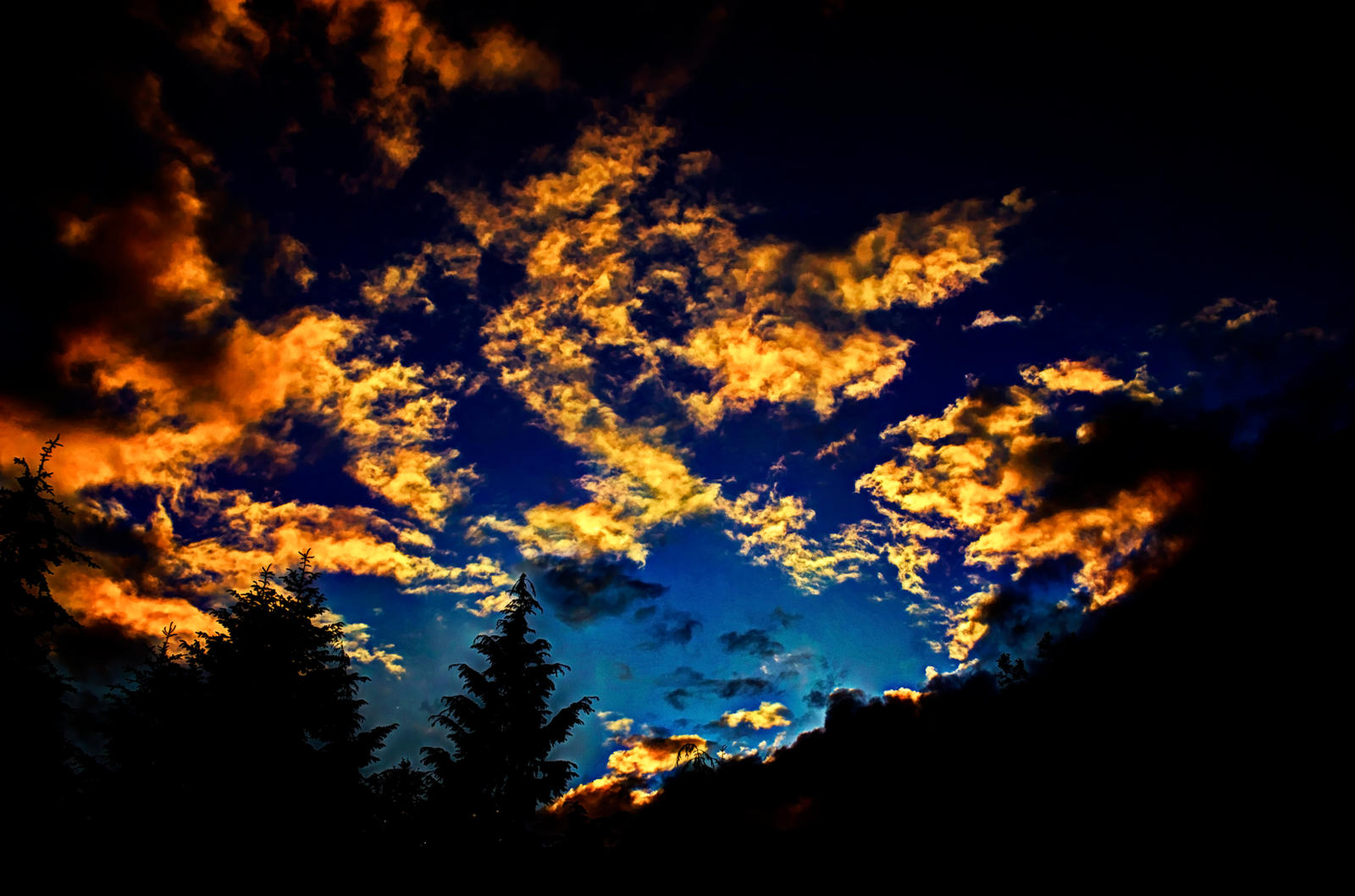 Clouds on fire