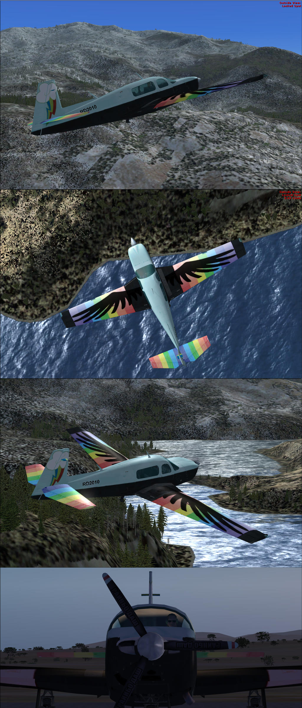Rainbow Dash Mooney Bravo FSX Livery by BroniePologist