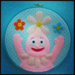 Yo Gabba Gabba Foofa Embroidery Hoop by iggystarpup