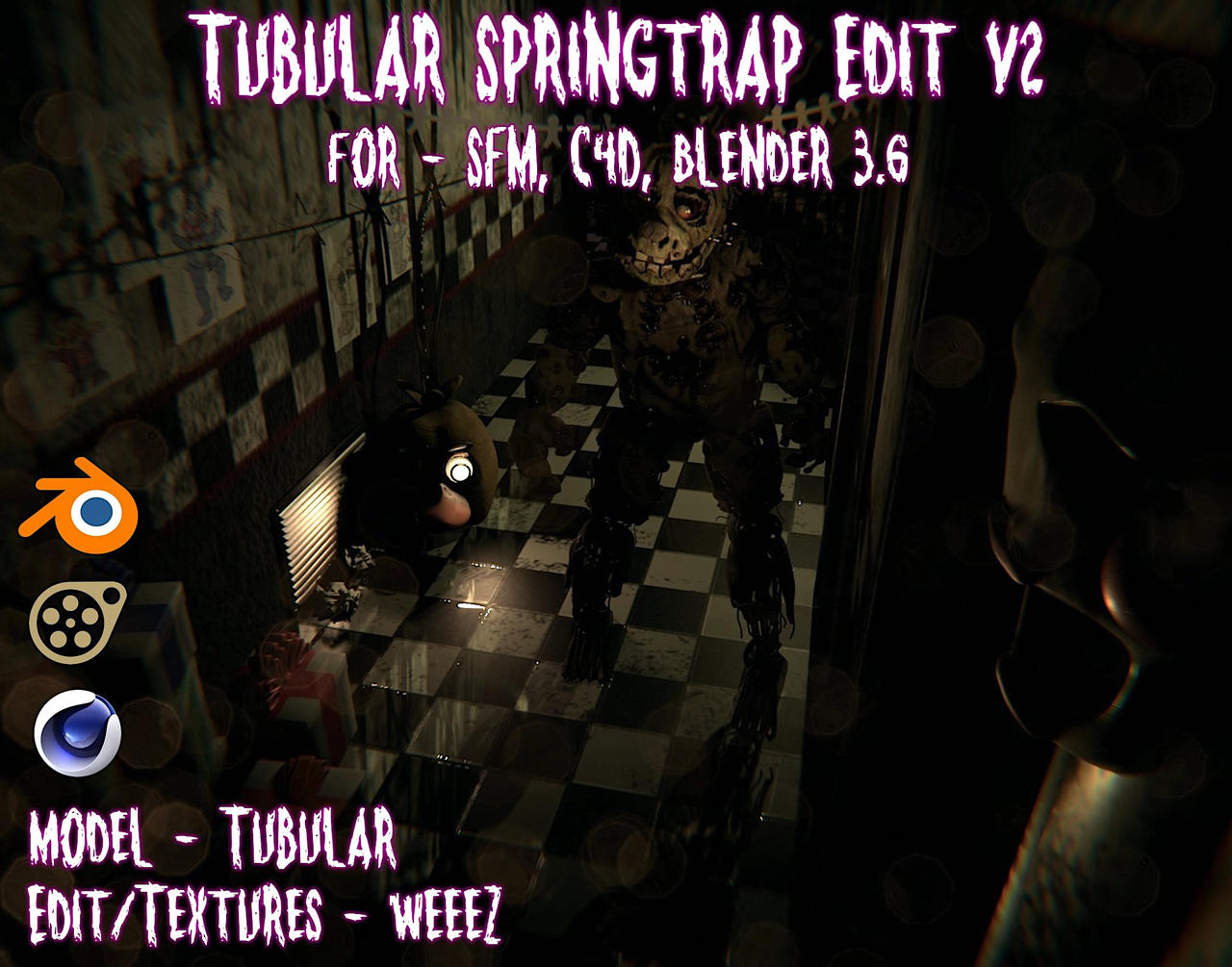 Blockbears Spring Trap Tubular Springtrap Retexture V2 (Blender/Sfm/C4D) by WeeezStudios on ...