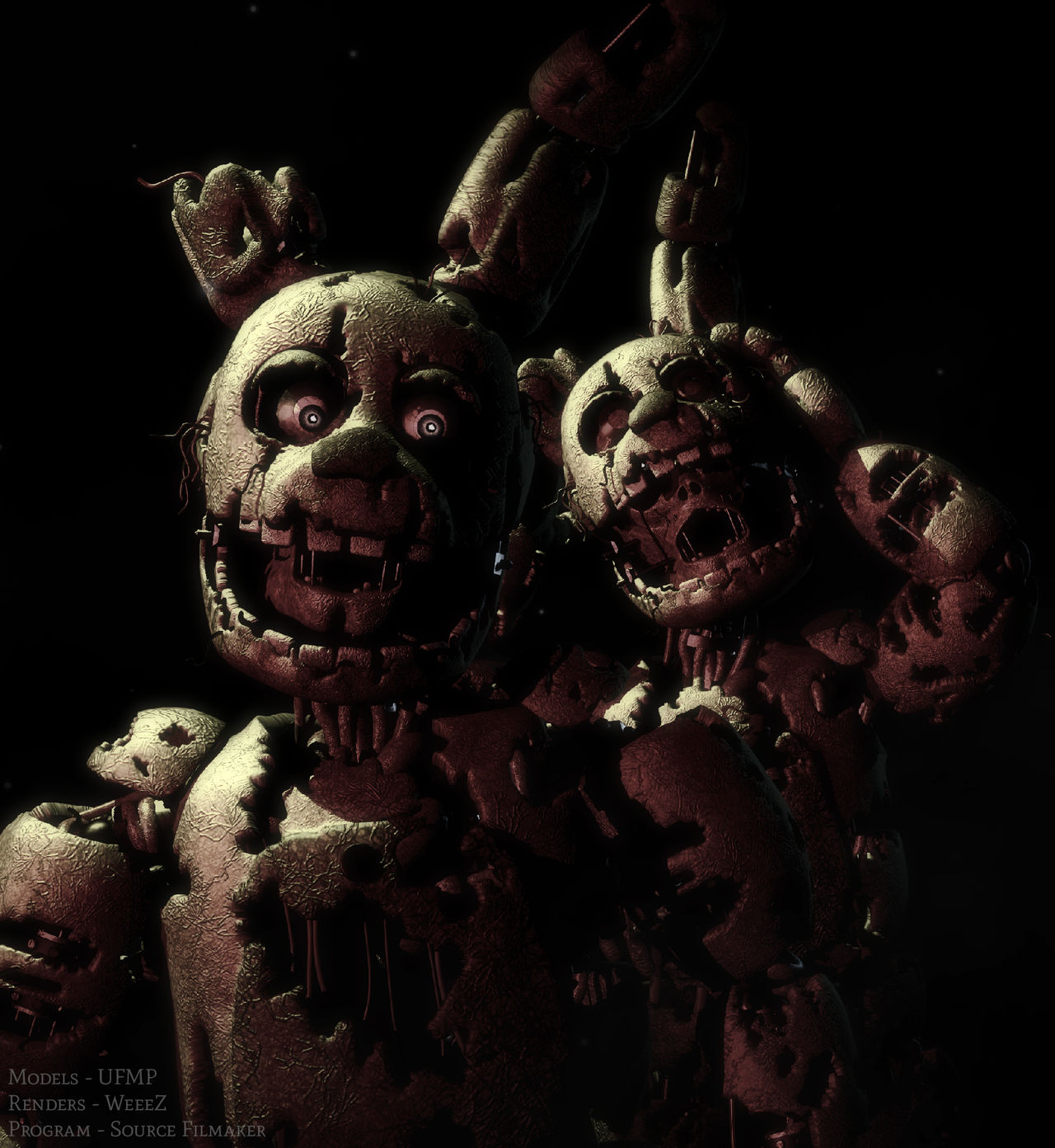 Springtrap Design Fnaf (Old) Fnaf Sfm Springtrap Rare Screen Recreation by WeeezStudios on ...