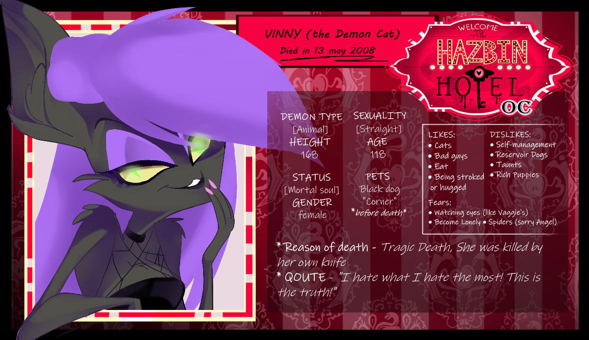 Hazbin Hotel card template OC Vinny by fancyfanJ on DeviantArt Hazbin Hotel card template OC Vinny by fancyfanJ on DeviantArt