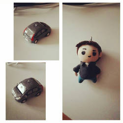 Polymer Clay Chibi Boy and Citroen C4