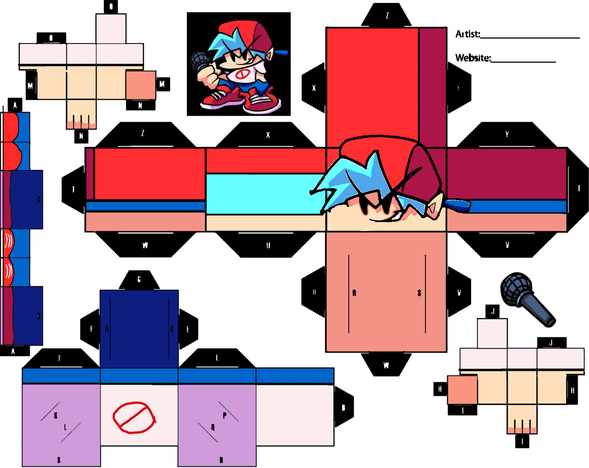 Toy Bf friday night funkin boyfriend cubeecraft by coolbeanslollol on DeviantArt