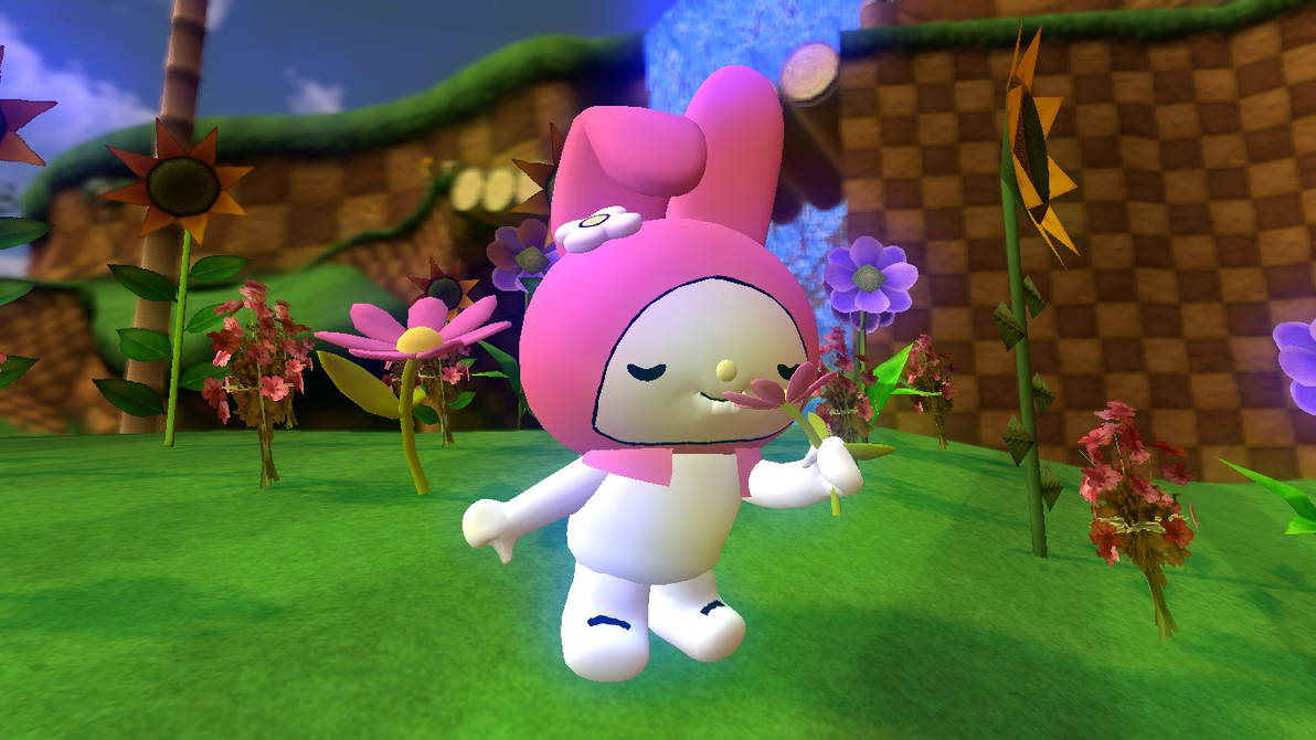 My Melody Sniffing Flowers by coolbeanslollol on DeviantArt