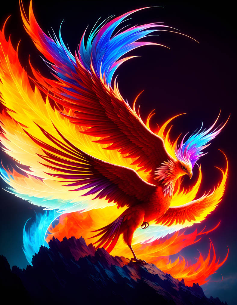 Phoenix Bright Color Colorful beautiful phoenix on fire 8k resolution p by Cappadonna38 on ...
