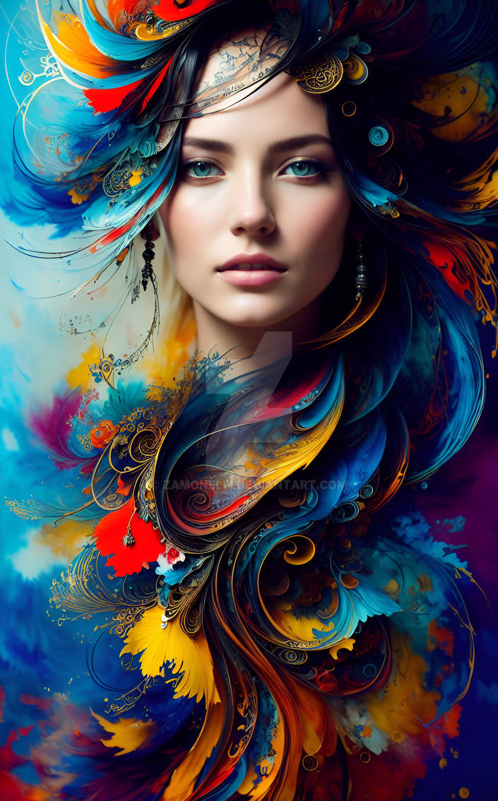 Colorful Woman by Zamonelli on DeviantArt