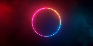 Neon Glowing Circle Wallpaper