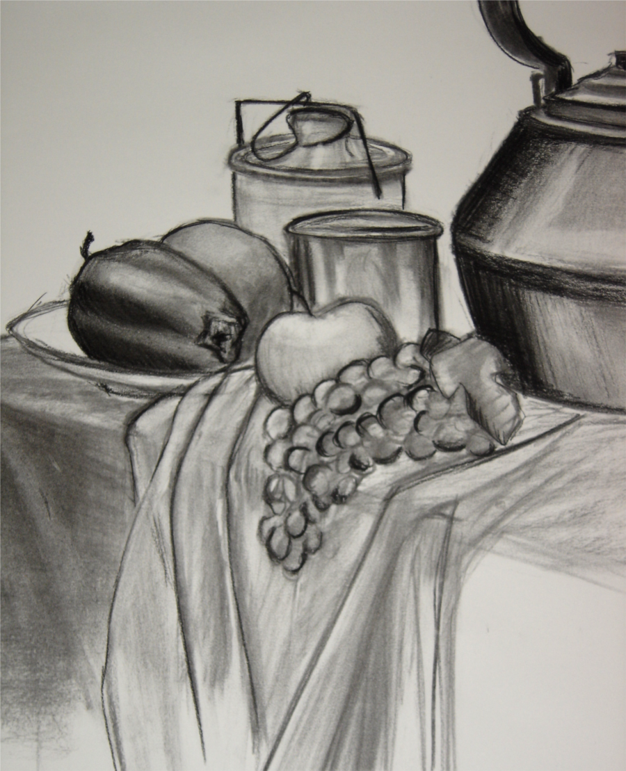 Still Life in Charcoal