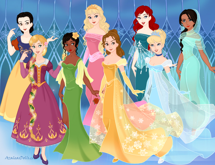 AzaleasDolls SnowQueenScene - Disney Princesses 4 by CheshireScalliArt on  DeviantArt