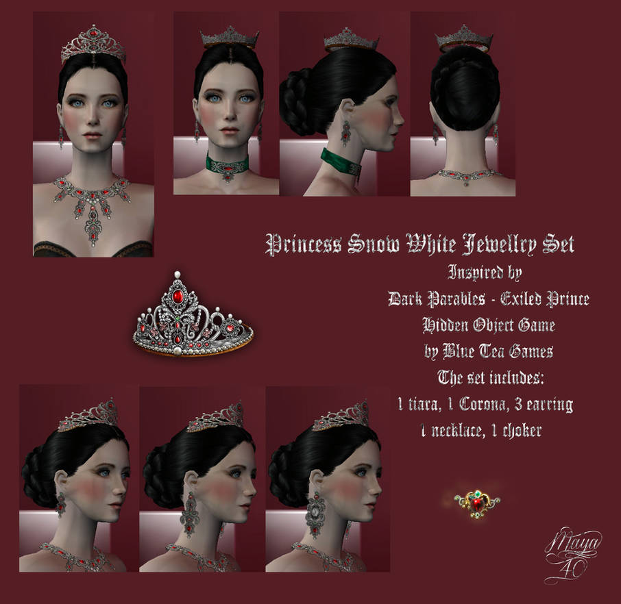 SnowWhite jewellry set - My works in Sims 2