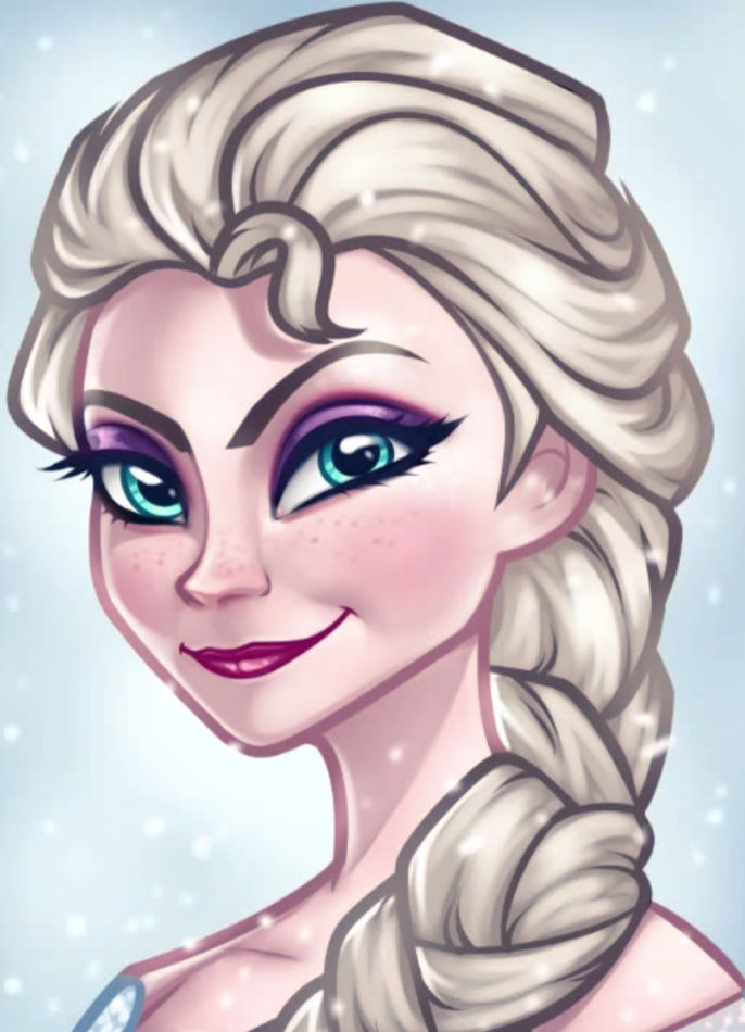 Elsa colored by DawnieDA on DeviantArt