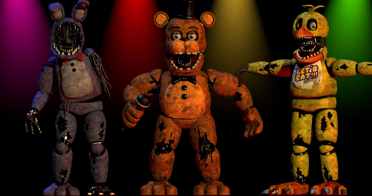 FNaF 2 animatronics, accurate Freddy pose and ligh by GhostAlpha107 on  DeviantArt
