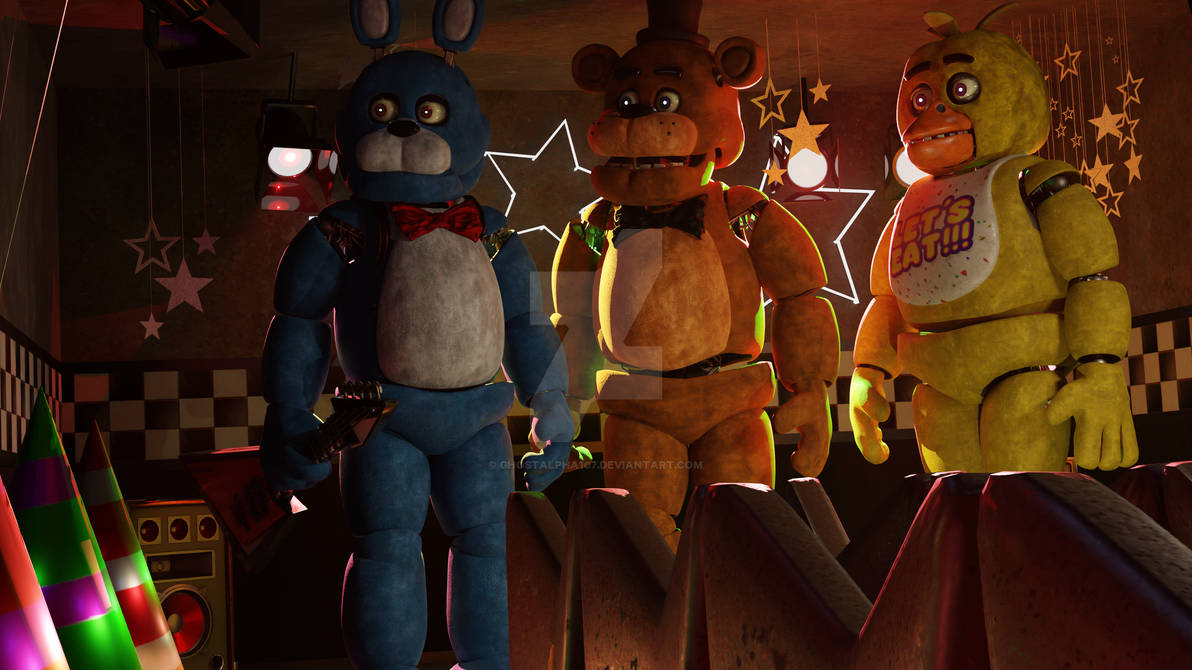 FNaF 2 animatronics, accurate Freddy pose and ligh by GhostAlpha107 on DeviantArt