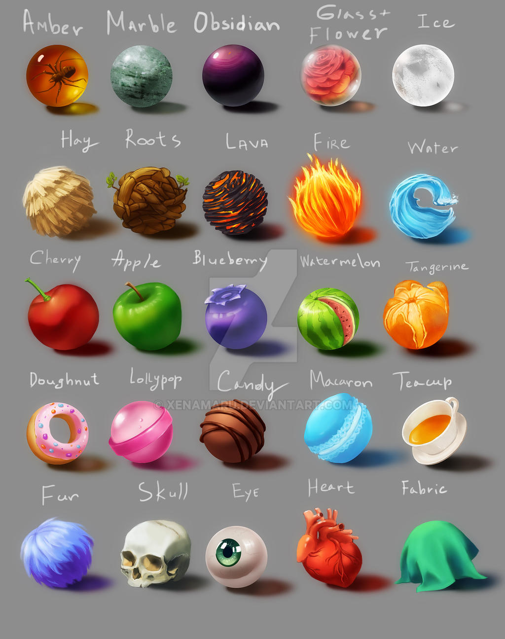 Material study 26-50 by Xenamaru on DeviantArt