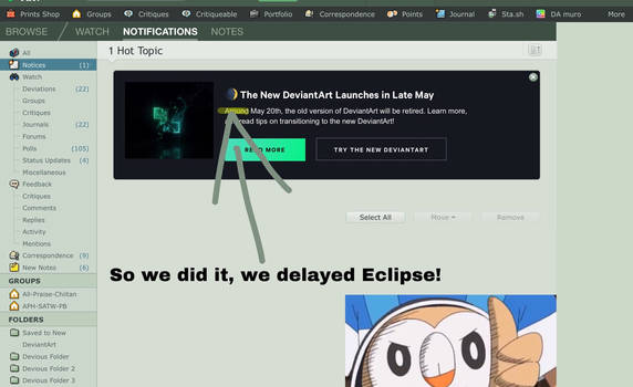 We did it, We delayed Eclipse (Nevermind)
