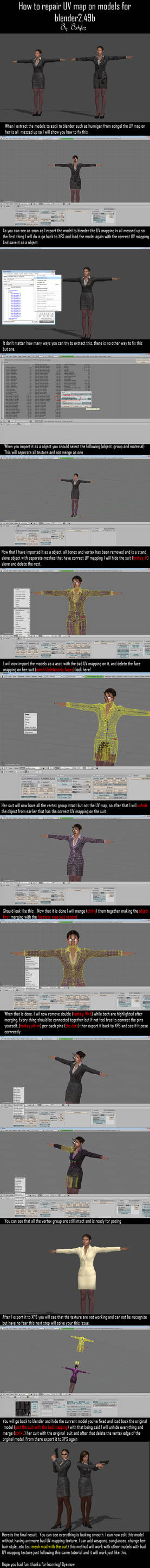 How to repair UV mapping on models in blender2.49b