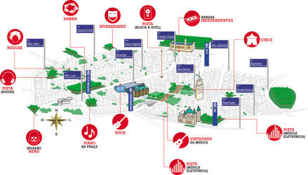 Mapa Virada Cultural 2010