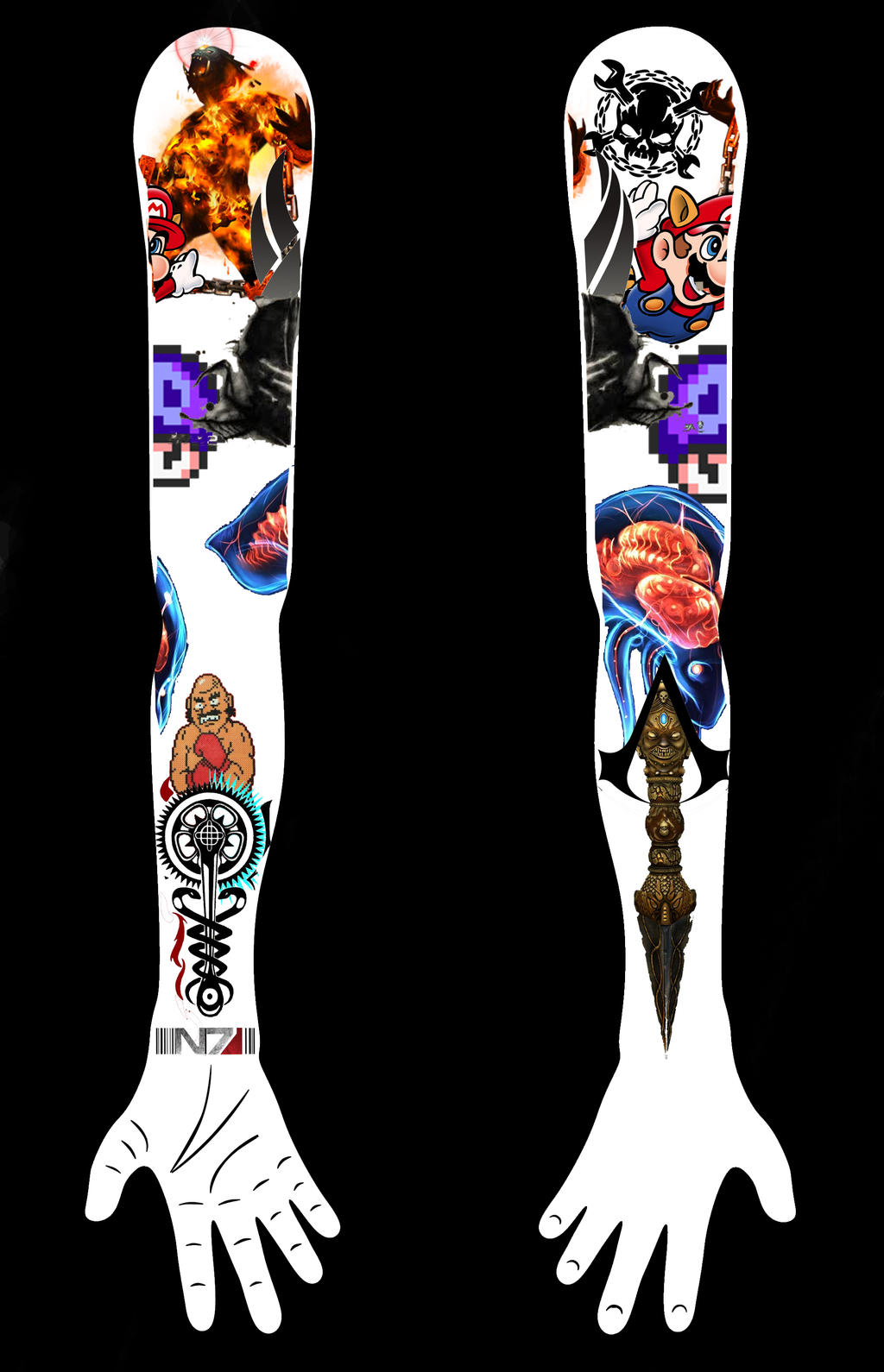 Video Game Tattoo Sleeve by hahajokesonyou on DeviantArt