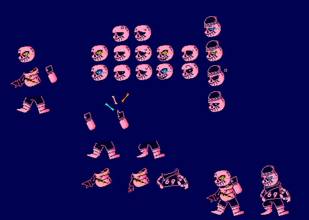 Underswap Distrust Sans Sprite Sheet by betasansofficial on DeviantArt