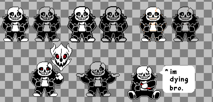 Undertale] Sans Battle Sprites v3 by GrabThatBread on DeviantArt