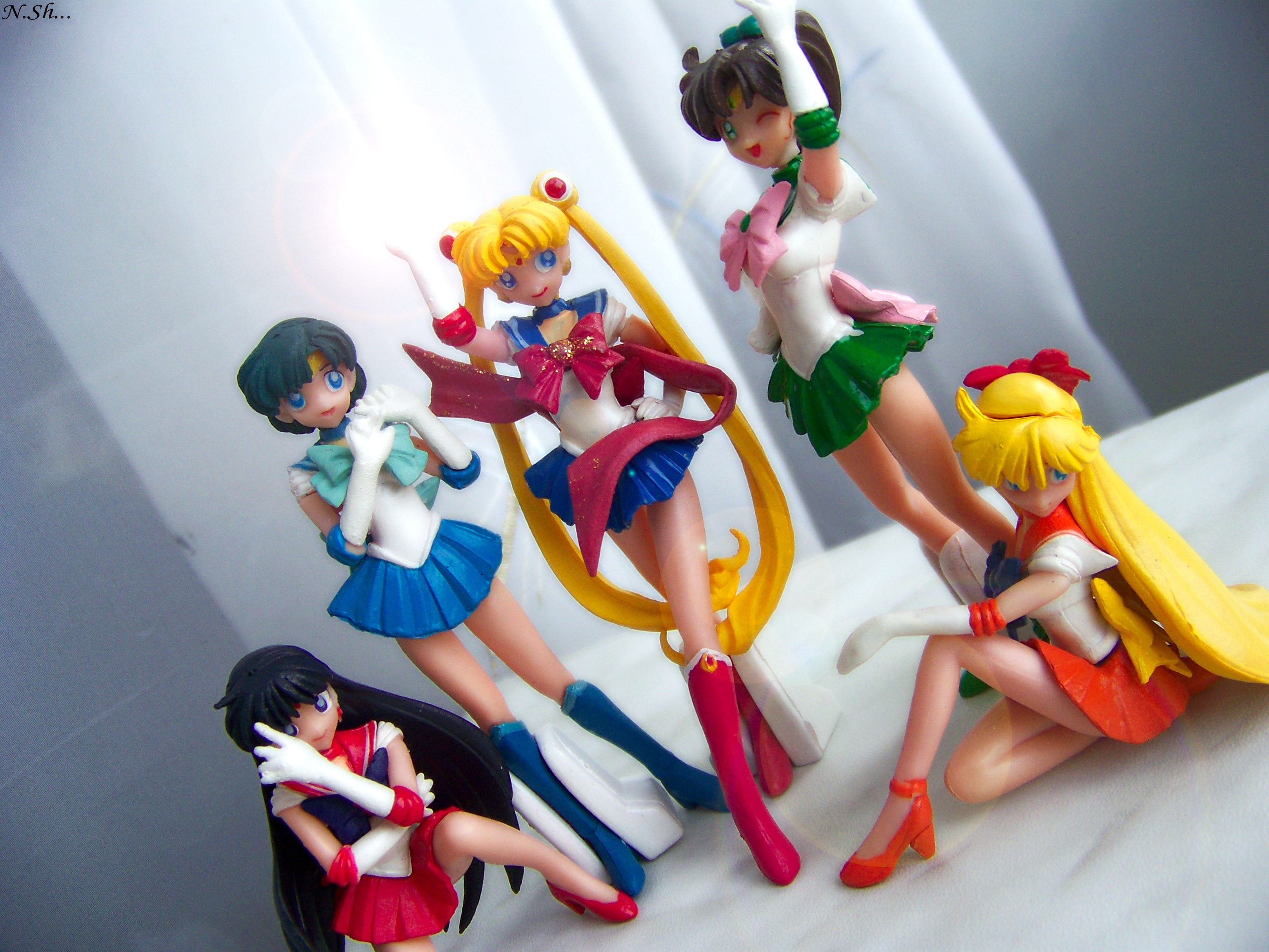 Sailor moon and sailor scouts.