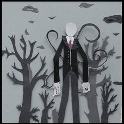 Slender Man papercraft.