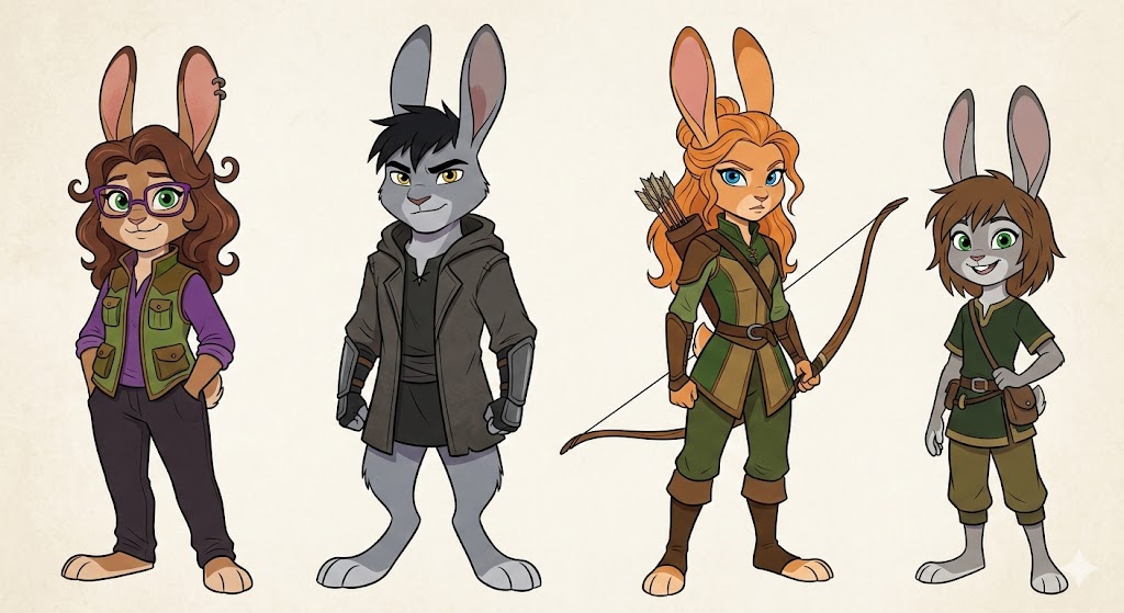 The Black Family as rabbits by bluemoon9229 on DeviantArt