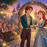 Chad and Elena in wedding outfits